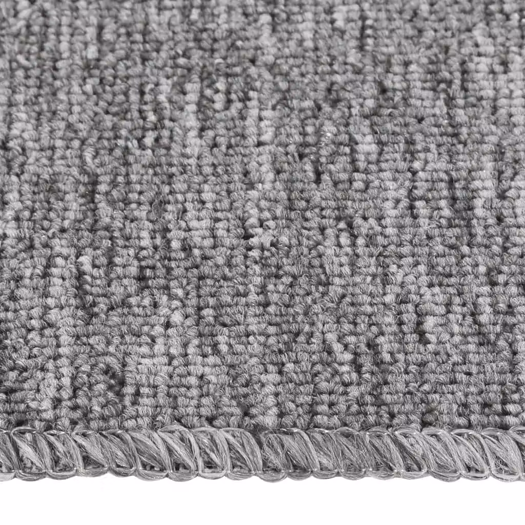 Berkfield Home Anti Slip Stair Mats, 15 Pack, Grey, Rectangular, W: 75 cm, D: 20 cm – 3