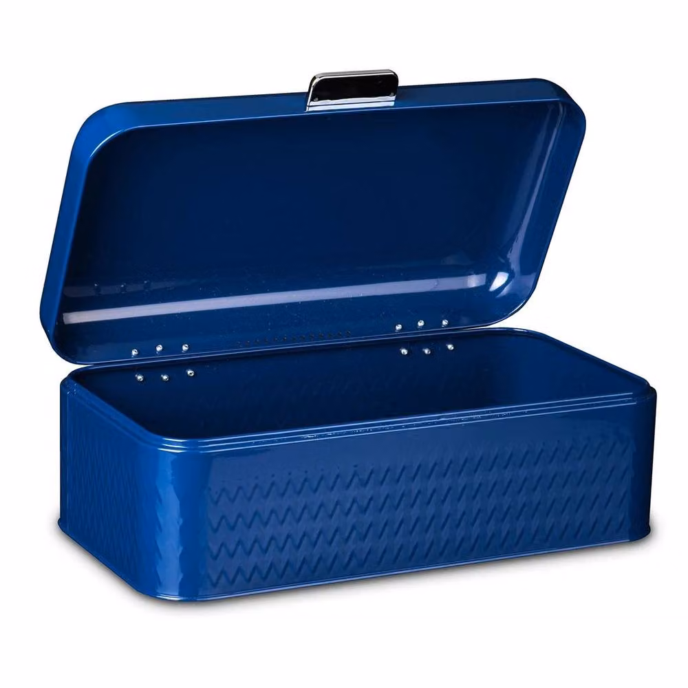 FLAVORA 4pc Airtight Metal Storage Canister Set in Blue – 5