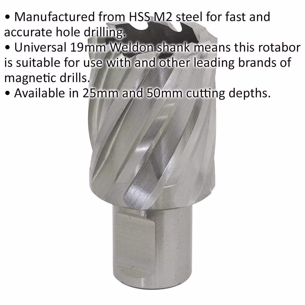 Loops M2 Steel Annular Metal Core Drill Bit Silver, Diameter: 29 mm, Depth: 25 mm – 2