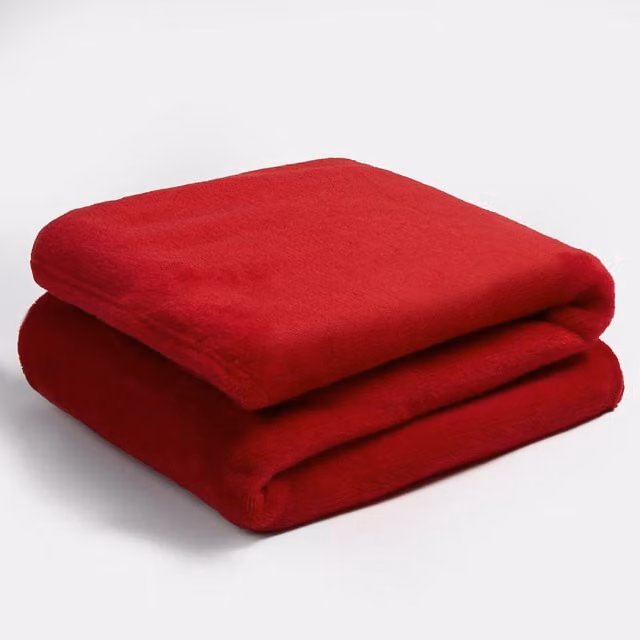 Brentfords Super Soft Red Fleece Blanket, W/D/H: 100 x 120 cm