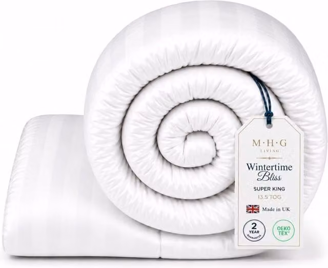 MHG Living Superking White 13.5 Tog Winter Microfibre Hollow Fibre Hotel Quality Duvet