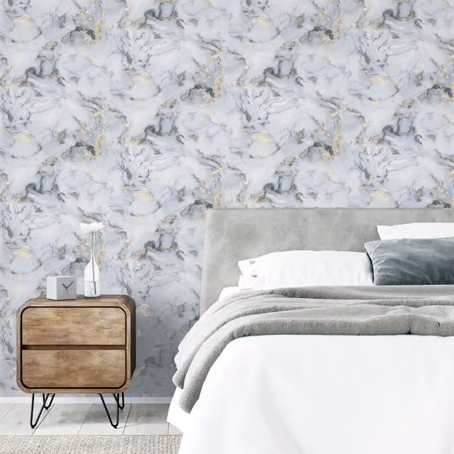 Arthouse Bahia Marble Mono Gold Wallpaper with Metallic Granite Stone Effect – 1
