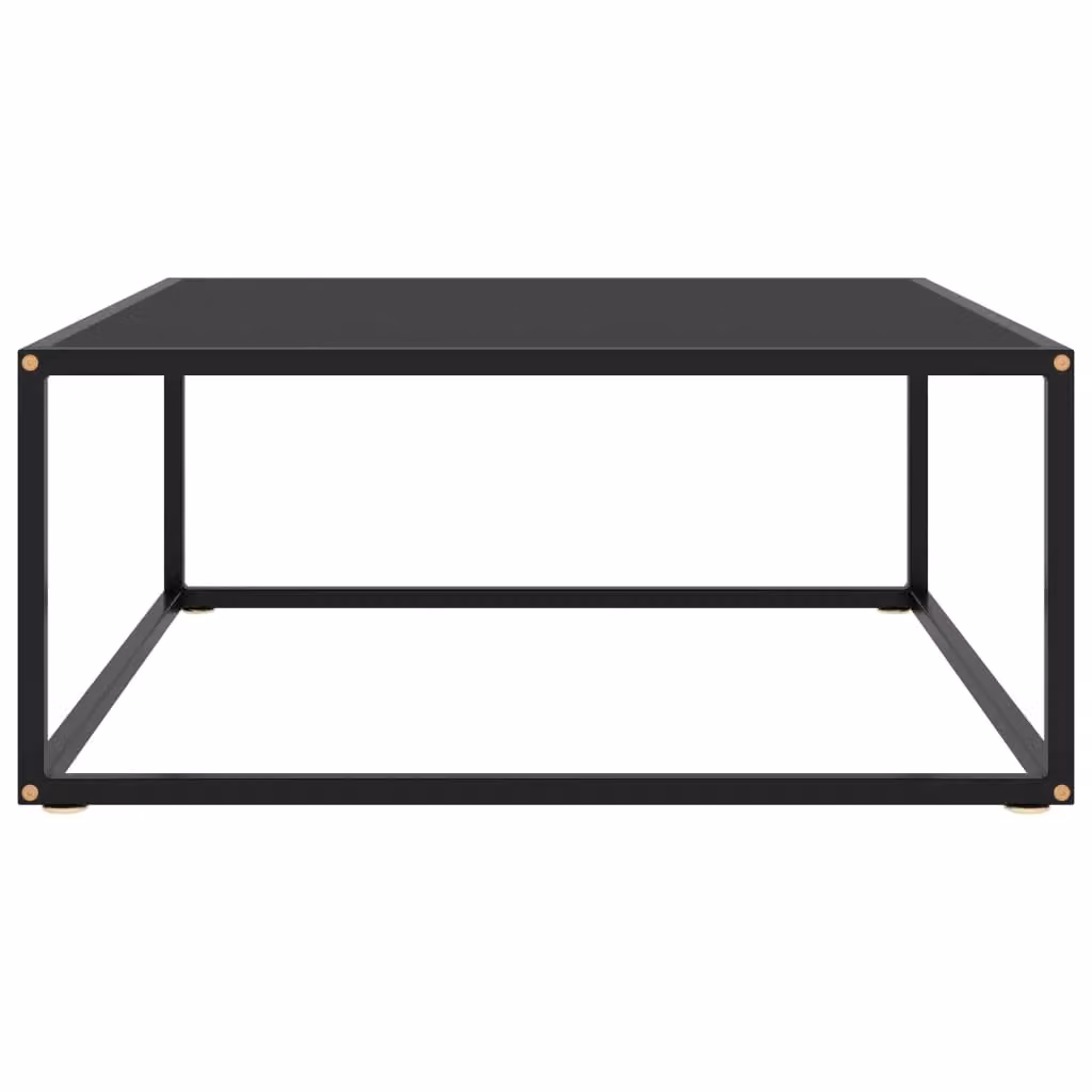 Berkfield Home Modern Black Glass Coffee Table W/D/H: 80 x 80 x 35 cm – 2