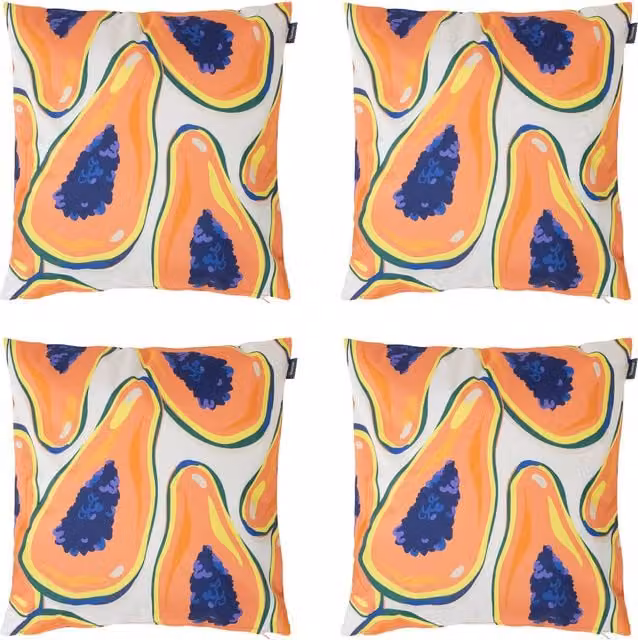 Icon Papaya Fruit Orange Square Outdoor Cushion