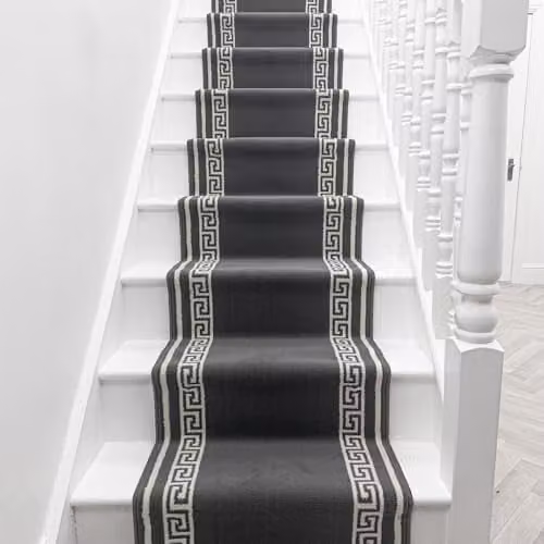 runrug Soft and Durable Stair Runner in Grey, W: 100 cm x L: 540 cm – 2