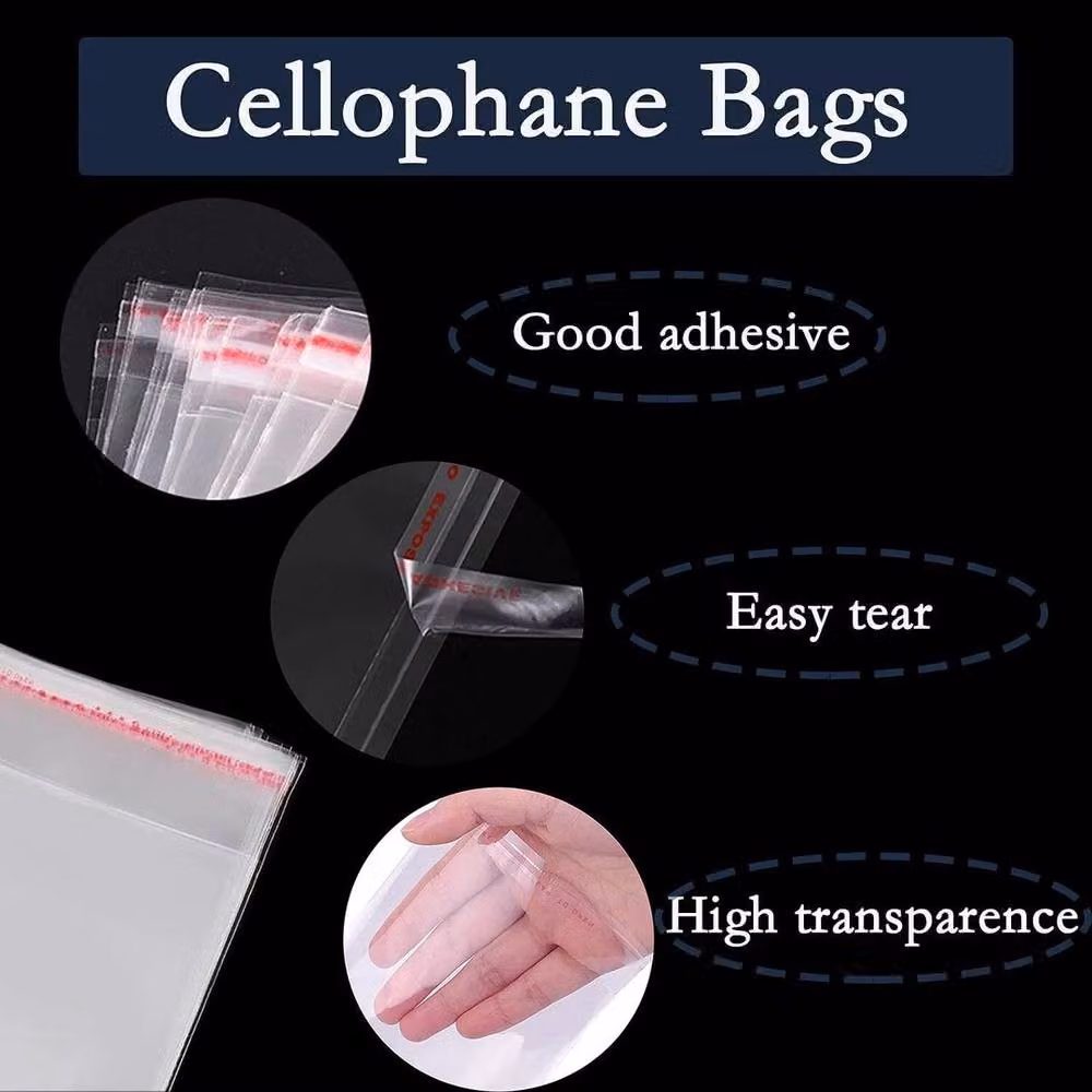 FLAVORA Transparent Plastic Display Bags, W/D/H: 15 x 15 x 100 cm – 3