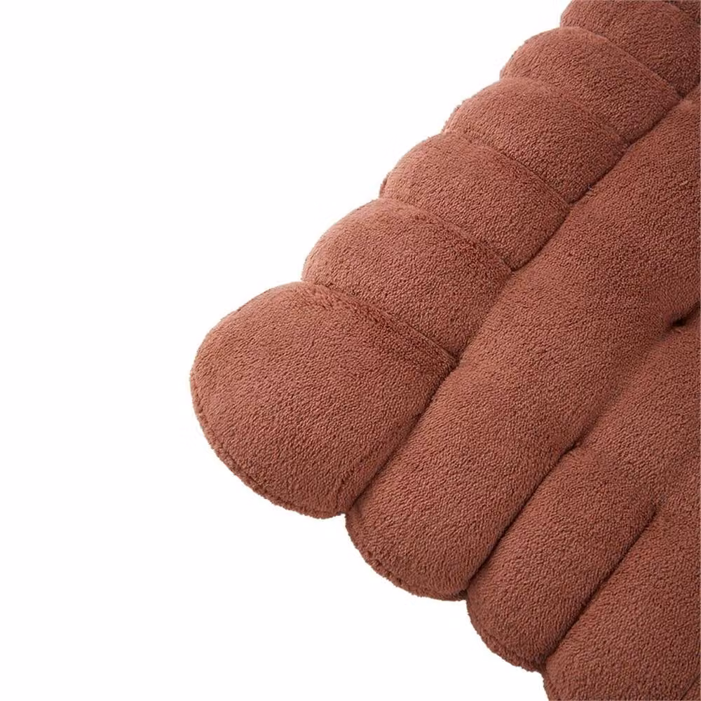 Kelvenix Milk Velvet Cookies Dark Coffee Cotton Seat Cushion Mat in Brown, W/D/H: 100 x 190 x 7 cm – 2