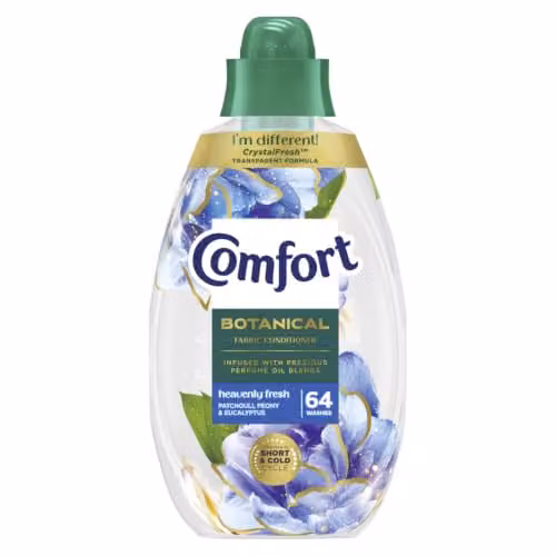 Comfort Botanical Heavenly Fresh Fabric Conditioner with CrystalFresh Transparent Formula, 960 ml