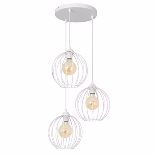 Netlighting Helam Mercure Cluster Pendant Ceiling Light in White, Diameter: 40 cm