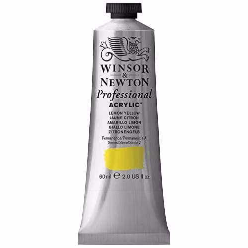Winsor & Newton Professional Acrylic Colour Lemon Yellow, 60 ml