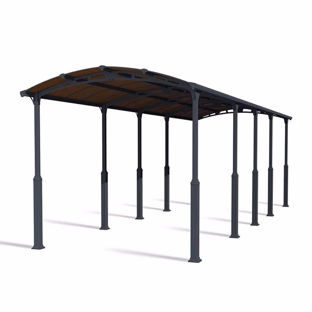 Palram Alpine 10600 RV Carport Kit in Grey with Polycarbonate Roofing, L: 1077 cm, W: 352 cm, H: 307 cm – 2