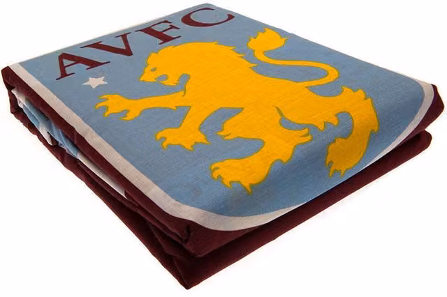 Aston Villa FC Pulse Reversible Duvet Cover and Pillowcase Set in Red, W: 90 cm, L: 200 cm – 1