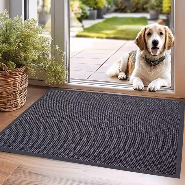 Kelvenix Heavy Duty Non-Slip Entrance Door Mat in Dark Grey, W: 160 cm, D: 60 cm
