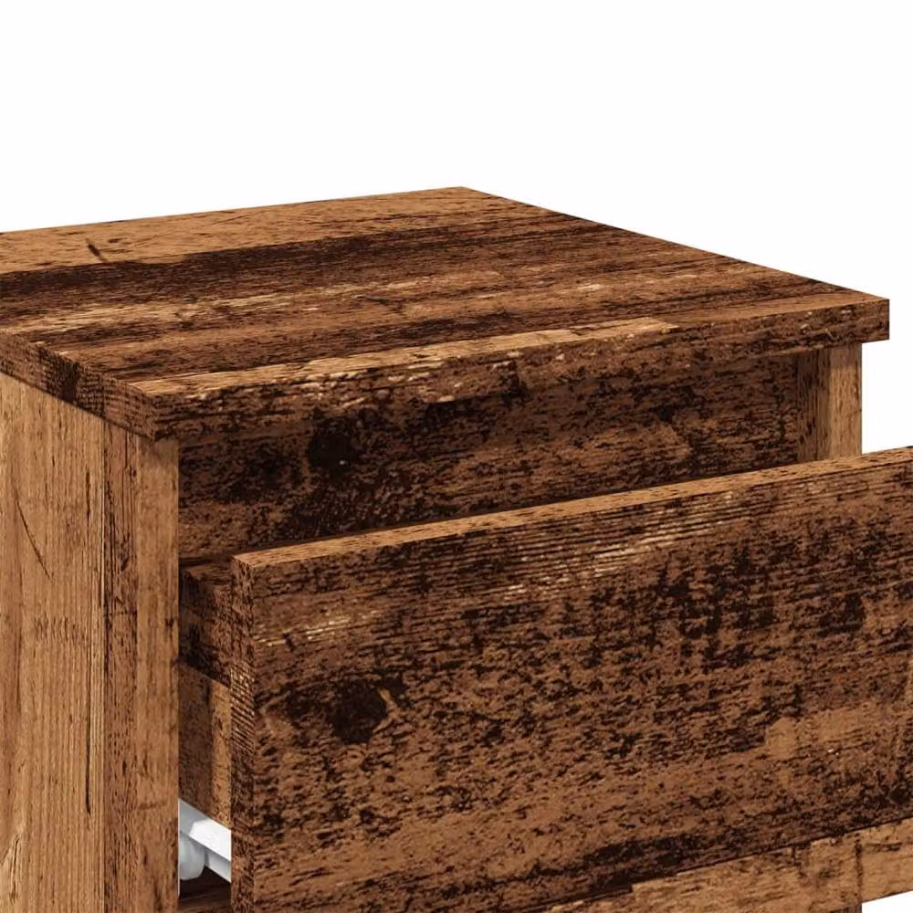 Berkfield Home Bedside Cabinet in Brown Old Wood, W/D/H: 30 x 30 x 40 cm – 6