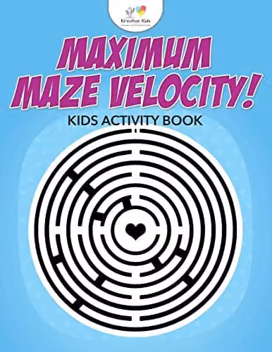Kreative Kids Maximum Maze Velocity Kids Activity Book in Blue