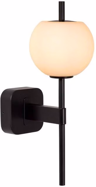 Netlighting Elda Black Art Deco Bathroom Wall Light with G9 Base, IP44 Rated