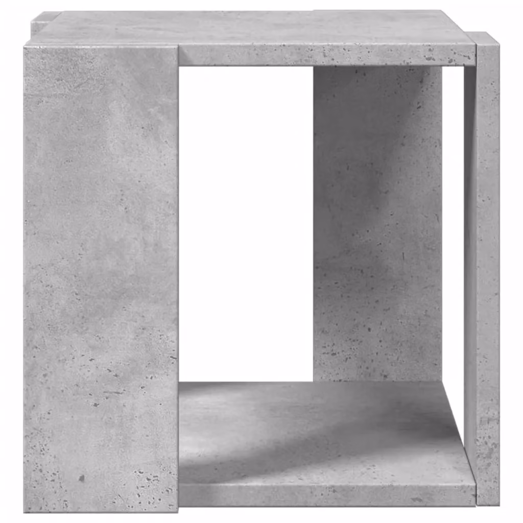 Berkfield Home Modern Square Coffee Table in Grey Composite Wood, W/D/H: 32 x 32 x 30 cm