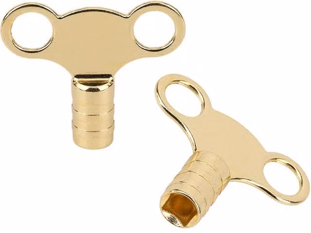 Neel Blue Heavy Duty Brass Universal Radiator Bleed Key, Gold, Pack of 2