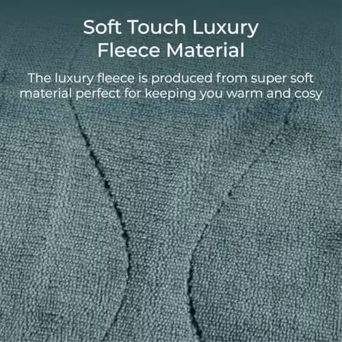 Carmen Comfort Luxury Electric Heated Throw and Over Blanket in Forest Green with 9 Heat Settings and Adjustable Timer, 230gsm Flannel Fleece – 3