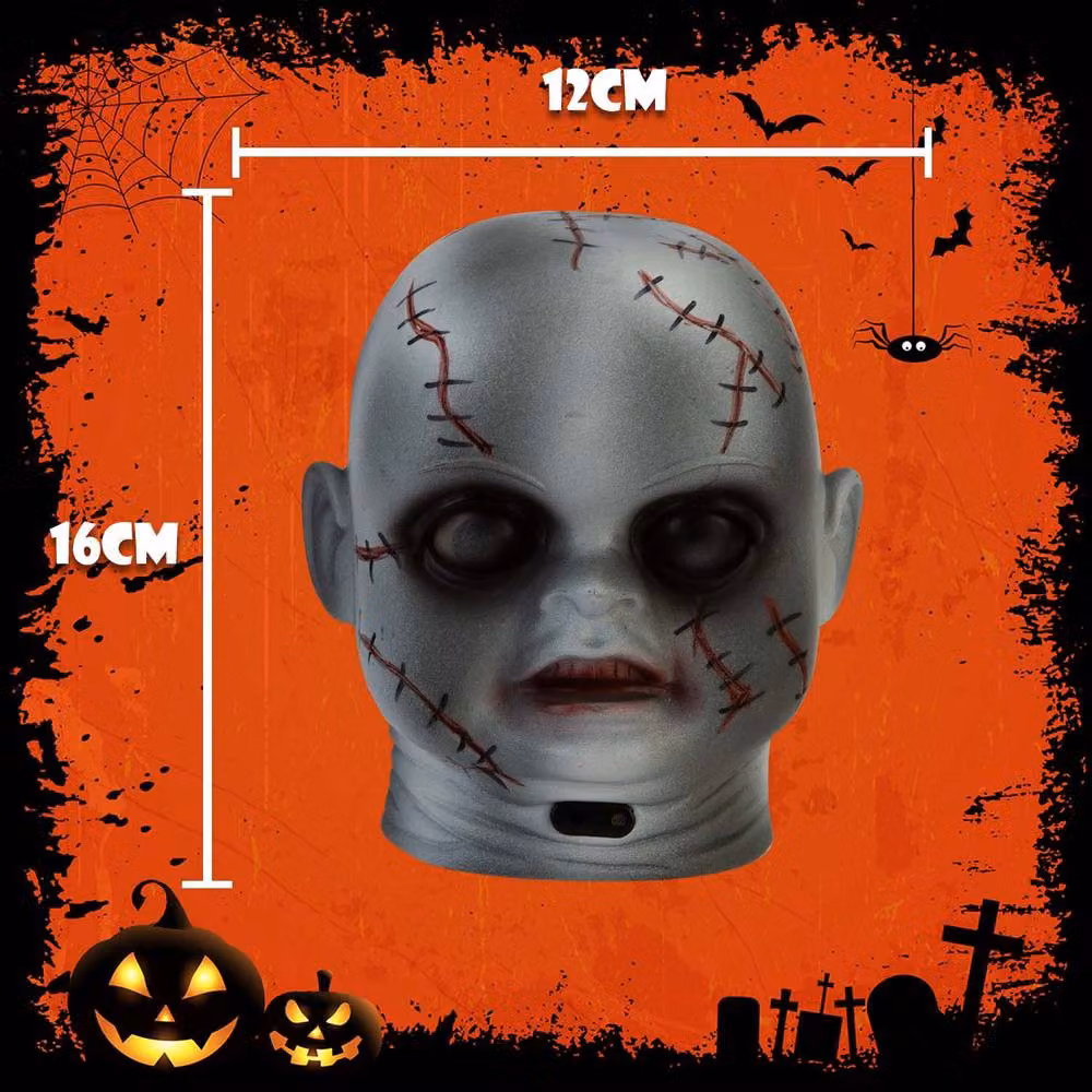 VFM e-Store Halloween Scary Baby Head Tabletop Decoration with Lights, White – 2