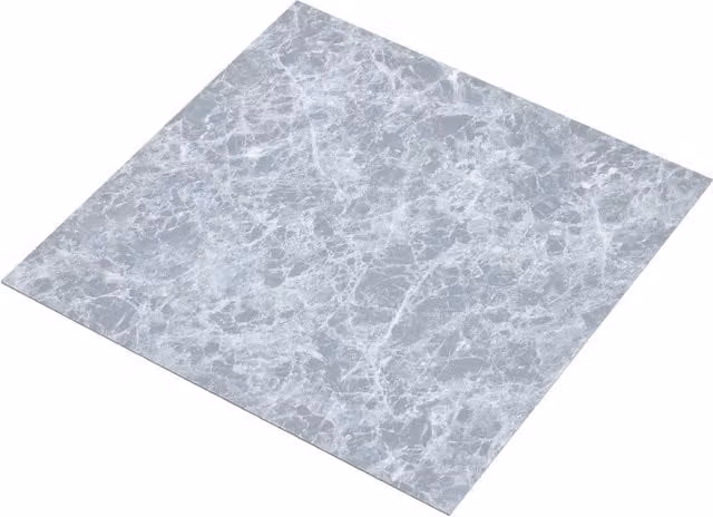 Living and Home 24-Piece Grey Stone Effect Self-Adhesive Floor Tiles with Rustic Marbled Design