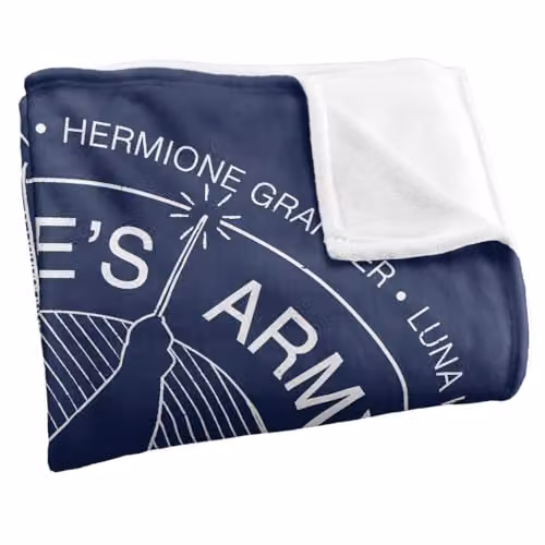 LOGOVISION Harry Potter Dumbledore's Army Circle Line Art Super Soft Fleece Throw Blanket, Multicolour, W: 152 cm, D: 127 cm – 2