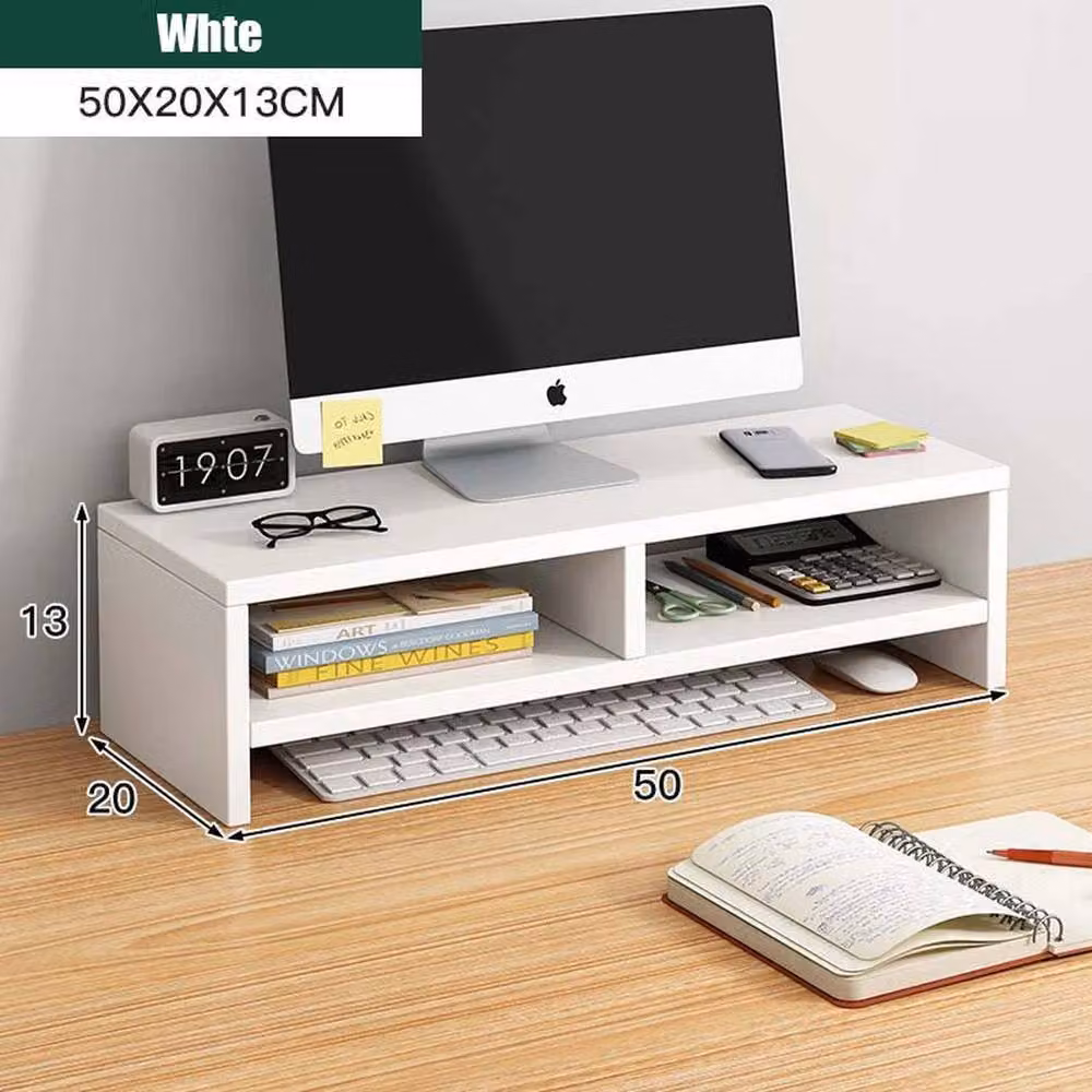FORGEVIO White Monitor Riser Stand for Laptop, TV, and Desktop Displays – 2