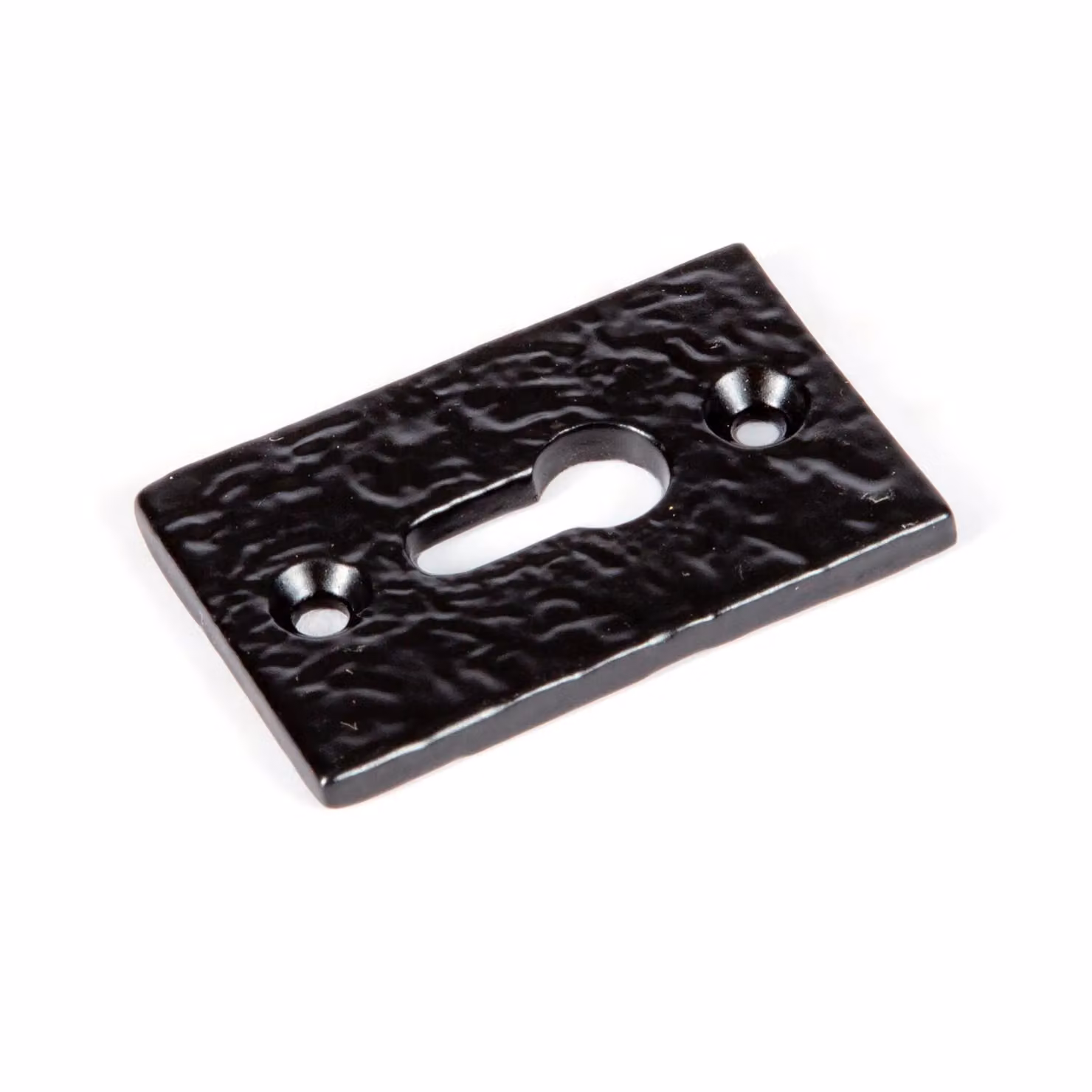 Hammer and Tongs Black Matt Iron Rectangular Escutcheon Plate – 2