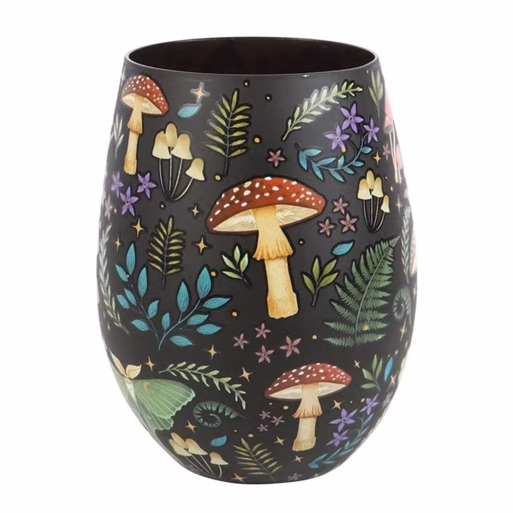 Uniqueful Multicolour Floral Print Stemless Glass Tumbler, 500ml – 2