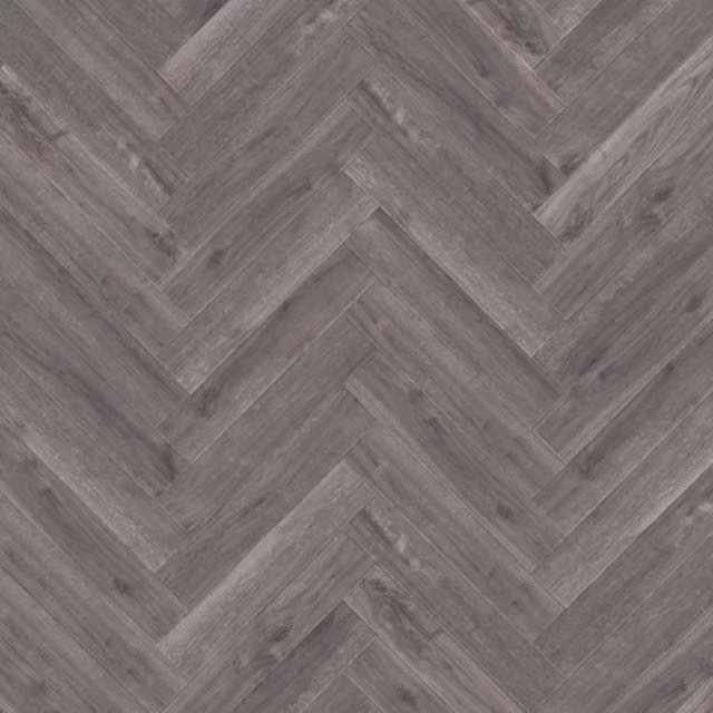 AlvHer Grey Wood Effect Herringbone Luxury Vinyl Tile Glue Down LVT 2.5mm