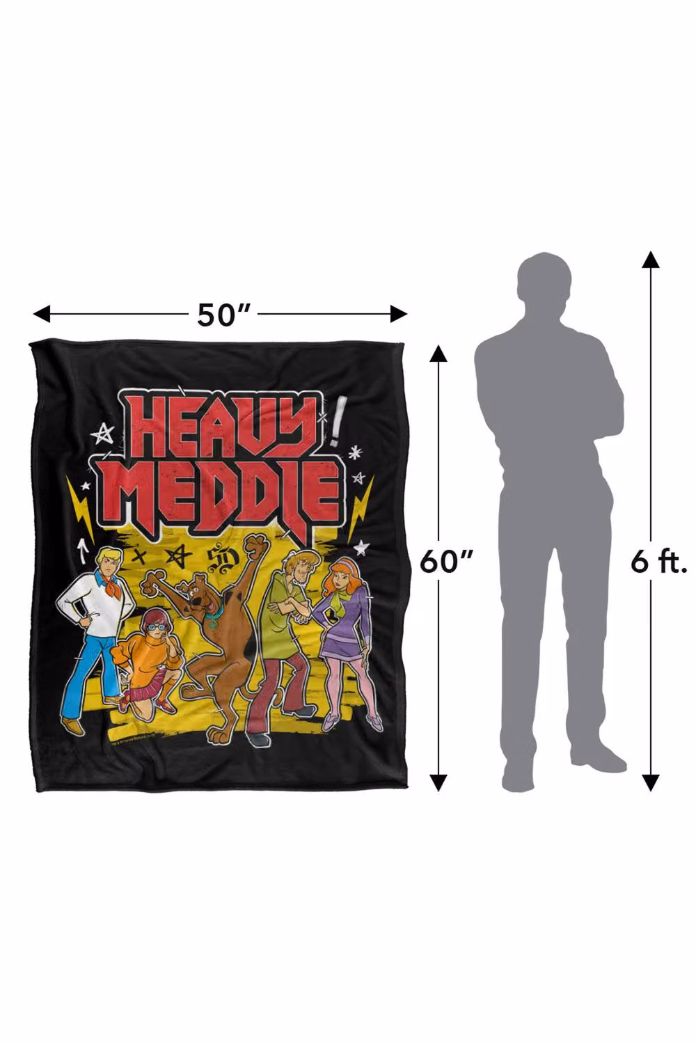 LOGOVISION Scooby Doo Heavy Meddle Super Soft Fleece Throw Blanket, Multicolour, W: 91.44 cm x L: 147 cm – 8