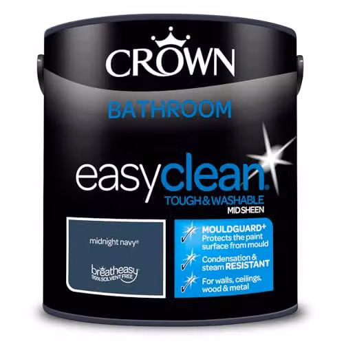 Crown Easyclean Blue Mould Resistant Water Based Bathroom Paint, 2.5L – 4