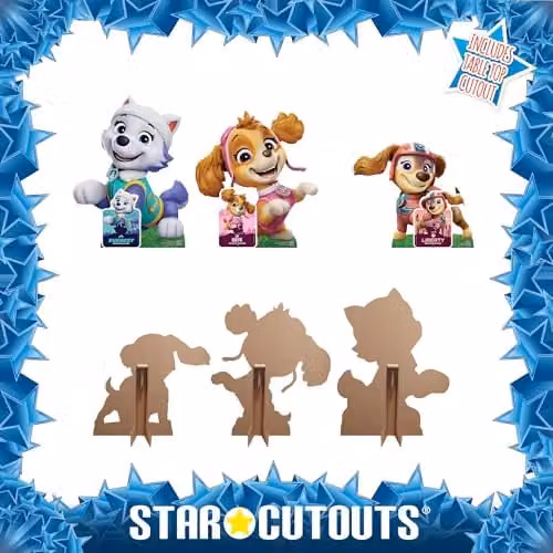 Star Cutouts SC4600 Skye Liberty and Everest Paw Patrol 20 Piece Multicolour Cardboard Cutouts Multipack for Childrens Party Decorations – 3