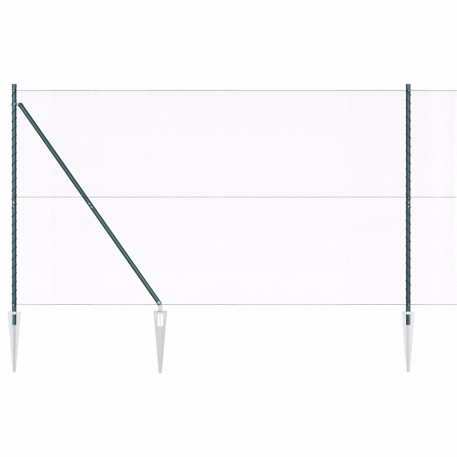Berkfield Home Green Steel Hexagon Fence, 1.6 x 50 m – 3