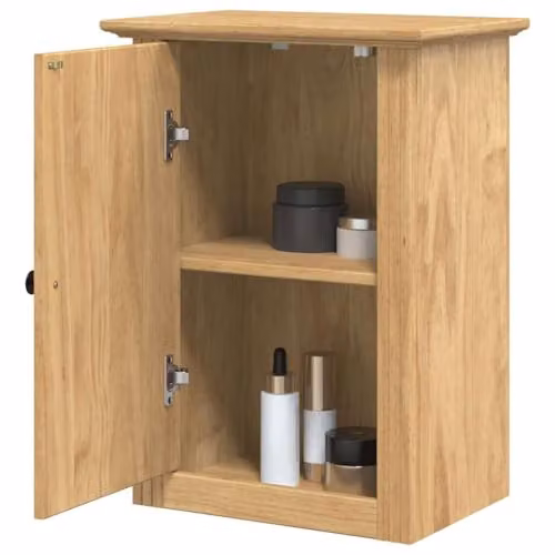 vidaXL BODO Modern Wall-Mounted Bathroom Cabinet, Brown, W: 44 cm, D: 30 cm, H: 60 cm – 1