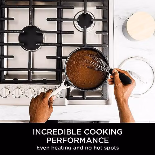 Ninja ZEROSTICK Stainless Steel 18cm Non-Stick Saucepan with Glass Lid, Silver – 1