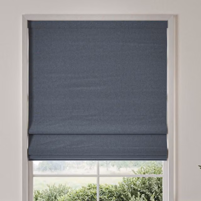 William Morris Reed Made To Measure Blackout Roman Blind in Blue