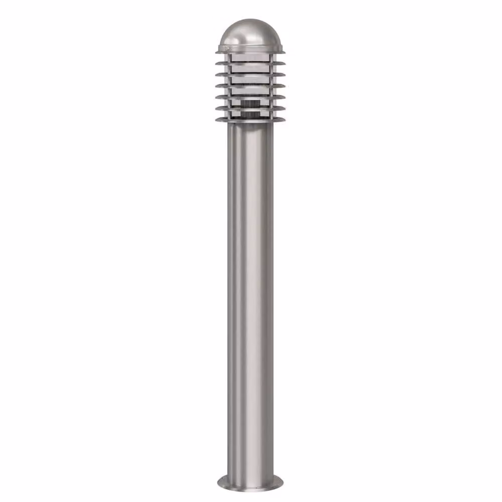 Berkfield Home Silver Stainless Steel Outdoor Post Lamp – 3