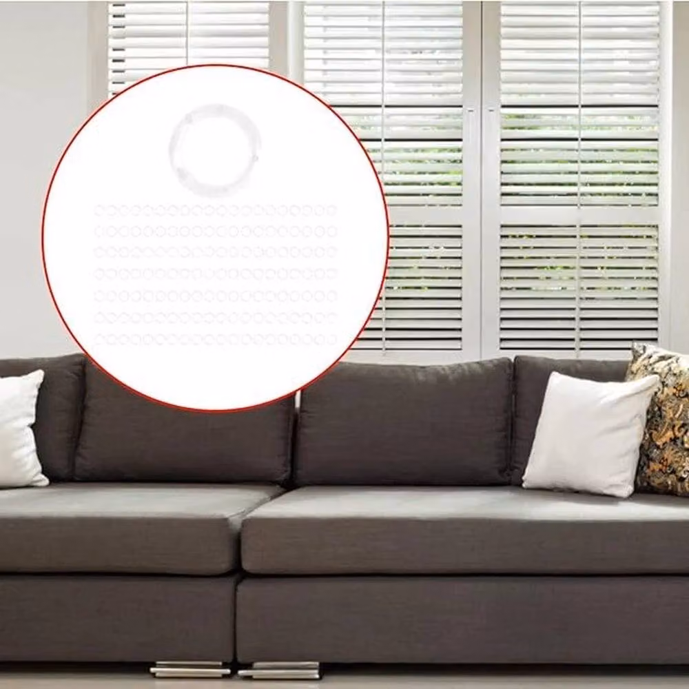 SPETLEK 20 Clear Plastic Roman Blind Curtain Rings – 4
