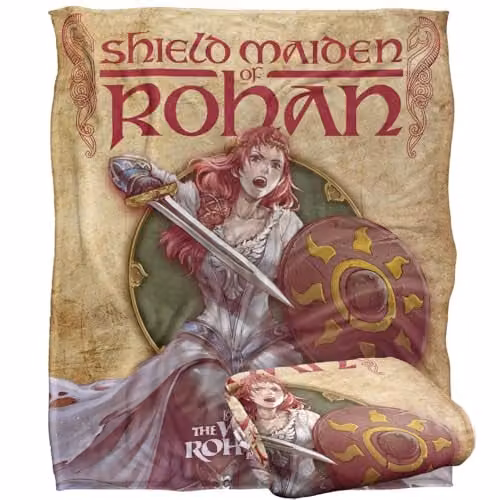 LOGOVISION Lord of the Rings War of the Rohirrim Hera Silky Touch Super Soft Fleece Throw Blanket, White, W: 152 cm, D: 127 cm