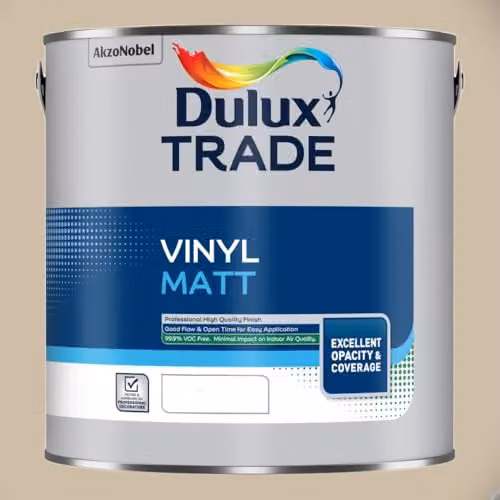 Dulux Trade Vinyl Matt Paint in Ancient Sandstone, 2.5 l