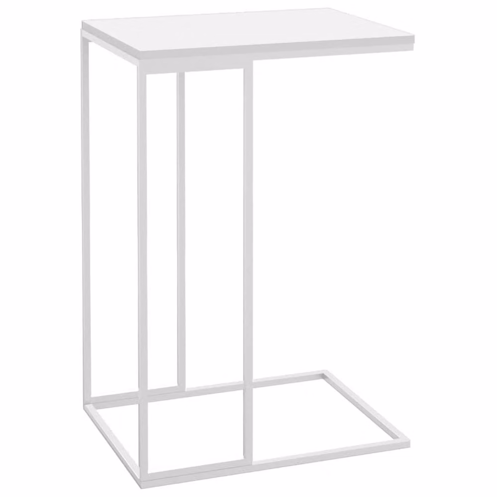 Berkfield Home White Side Table in Engineered Wood W/D/H: 40 x 30 x 59 cm – 2