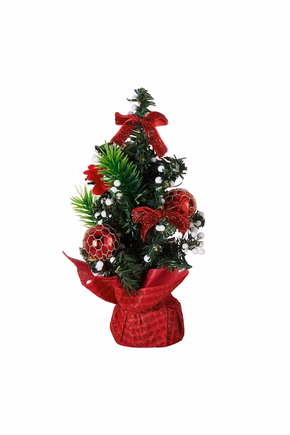Living and Home 3-Piece Multicolour Mini Christmas Tree Set with Gift Bag Base for Tabletop Festive Decor, Height: 20 cm – 2