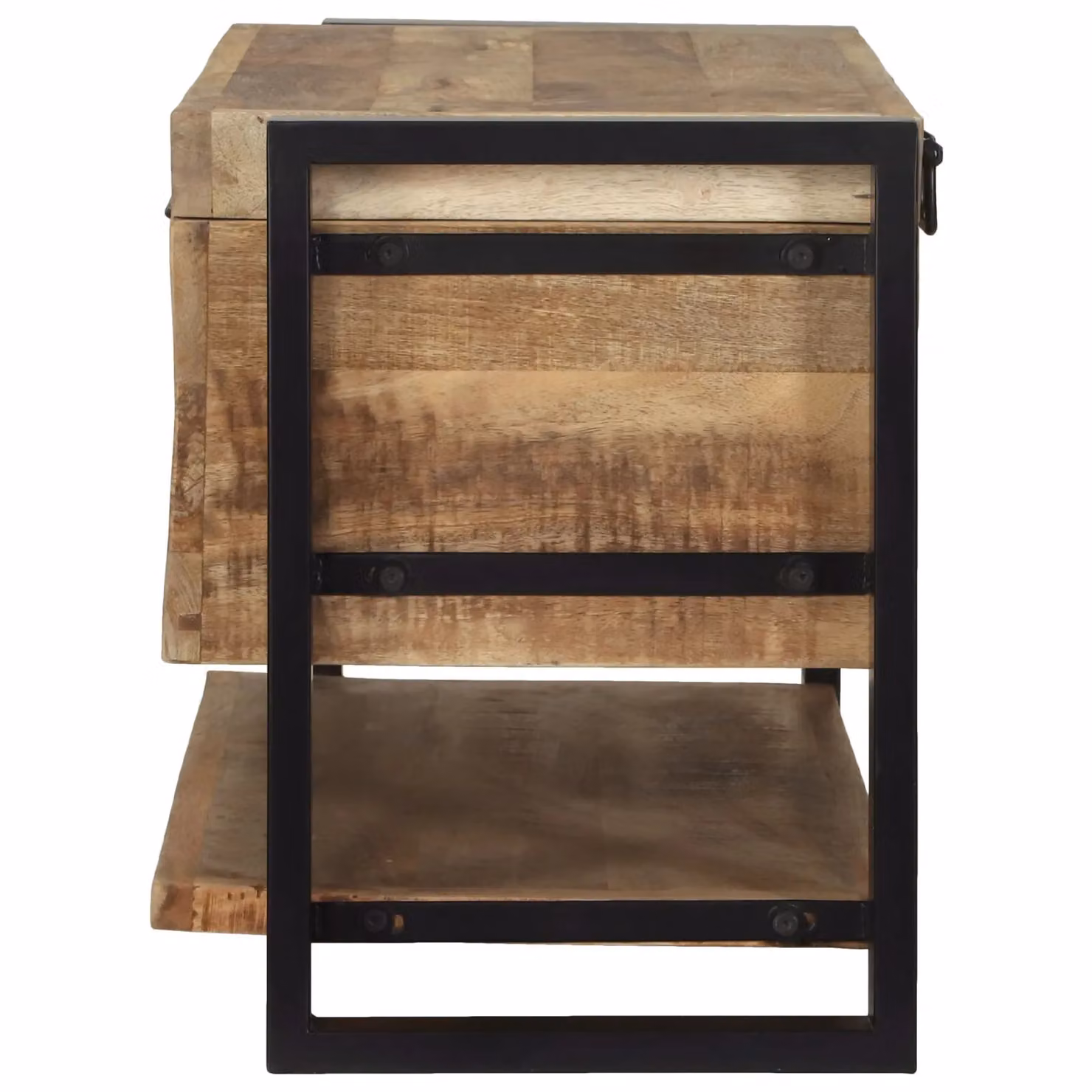 Berkfield Home Solid Mango Wood Storage Chest in Brown, W/D/H: 80 x 35 x 45 cm – 3