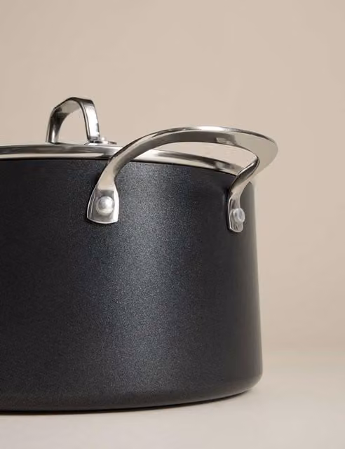 M&S Non-Stick Pro Black Aluminium Stockpot, 24cm