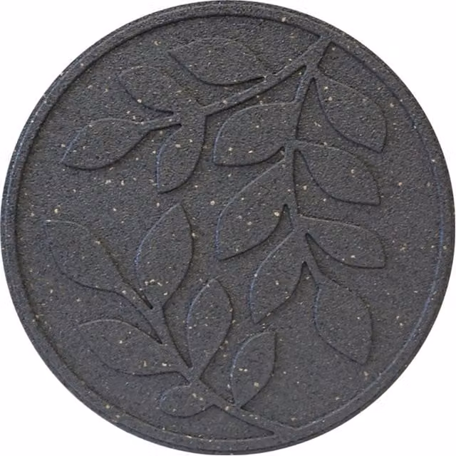 Primeur Grey Leaf Rubber Stepping Stone