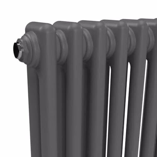 Lux Heat Anthracite Grey Vertical 2 Column Traditional Steel Radiator H: 150 cm, W: 38 cm – 3