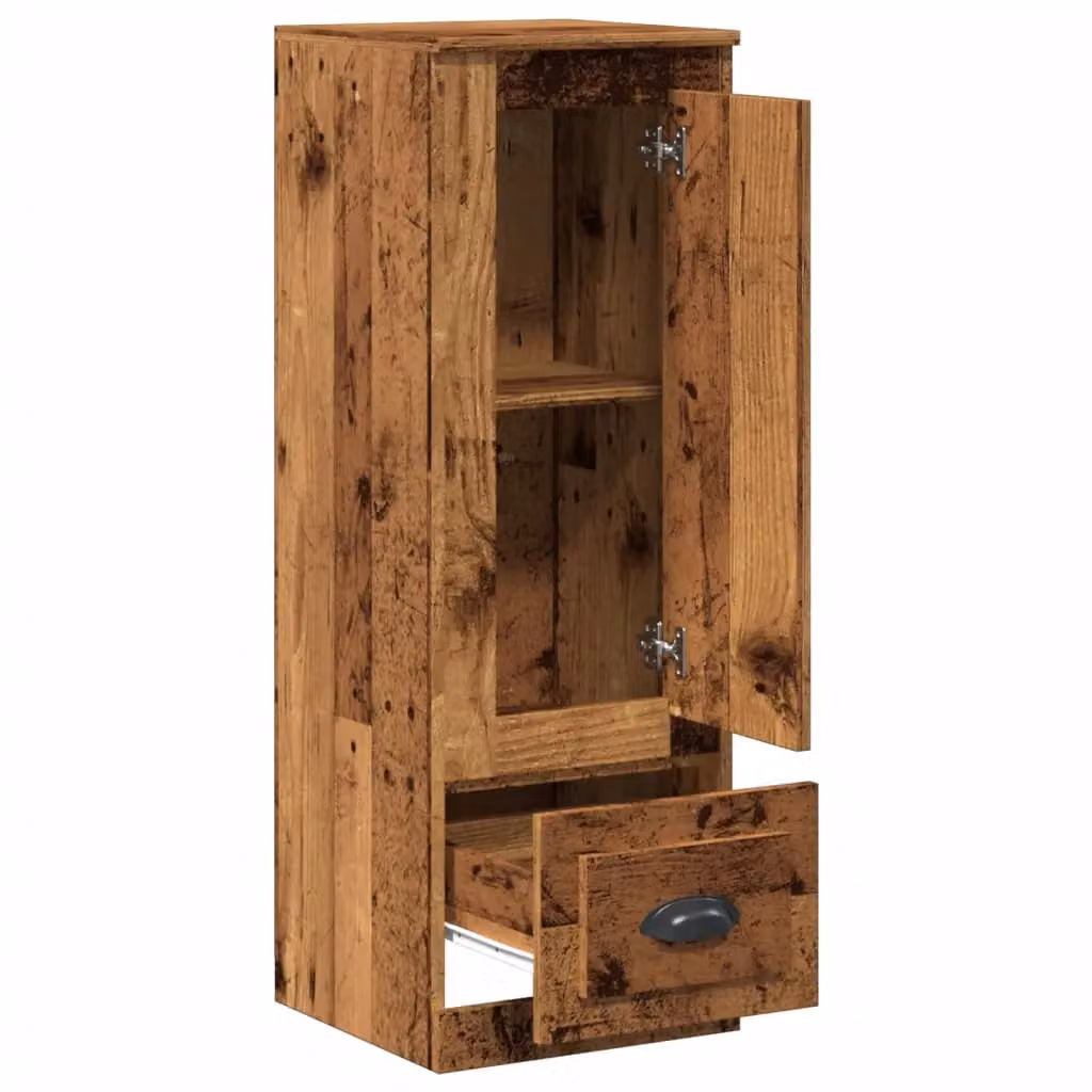 Berkfield Home Highboard in Old Wood Brown, W/D/H: 36 x 35.5 x 103.5 cm – 2