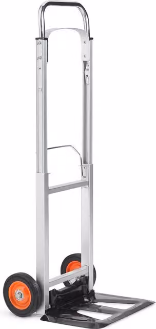 VonHaus Folding Industrial Aluminium Hand Trolley in Silver