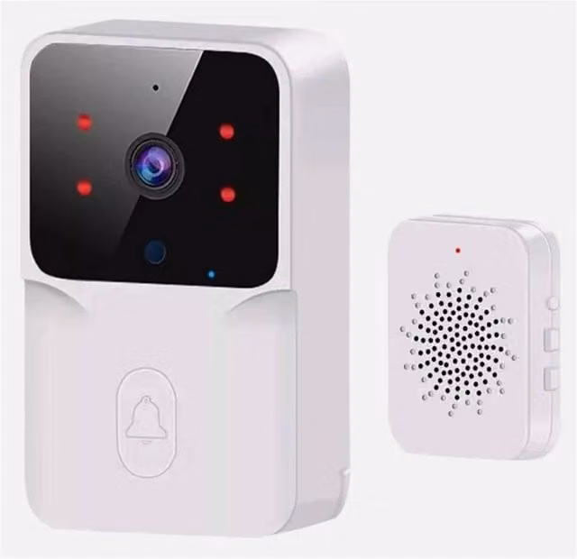Nordara WiFi Smart Wireless Video Security Doorbell, White, W: 100 cm, H: 40 cm